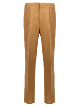 Fendi Pantalon décontracté beige en papier