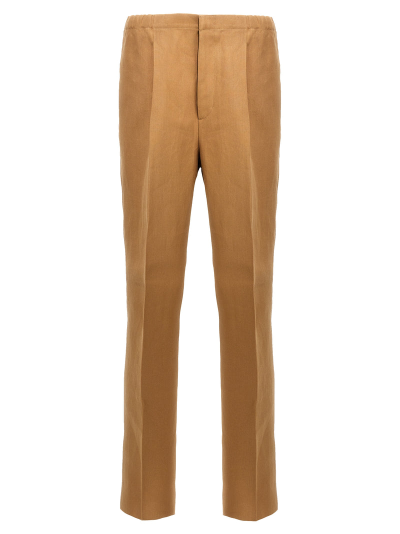 Fendi Pantalon décontracté beige en papier