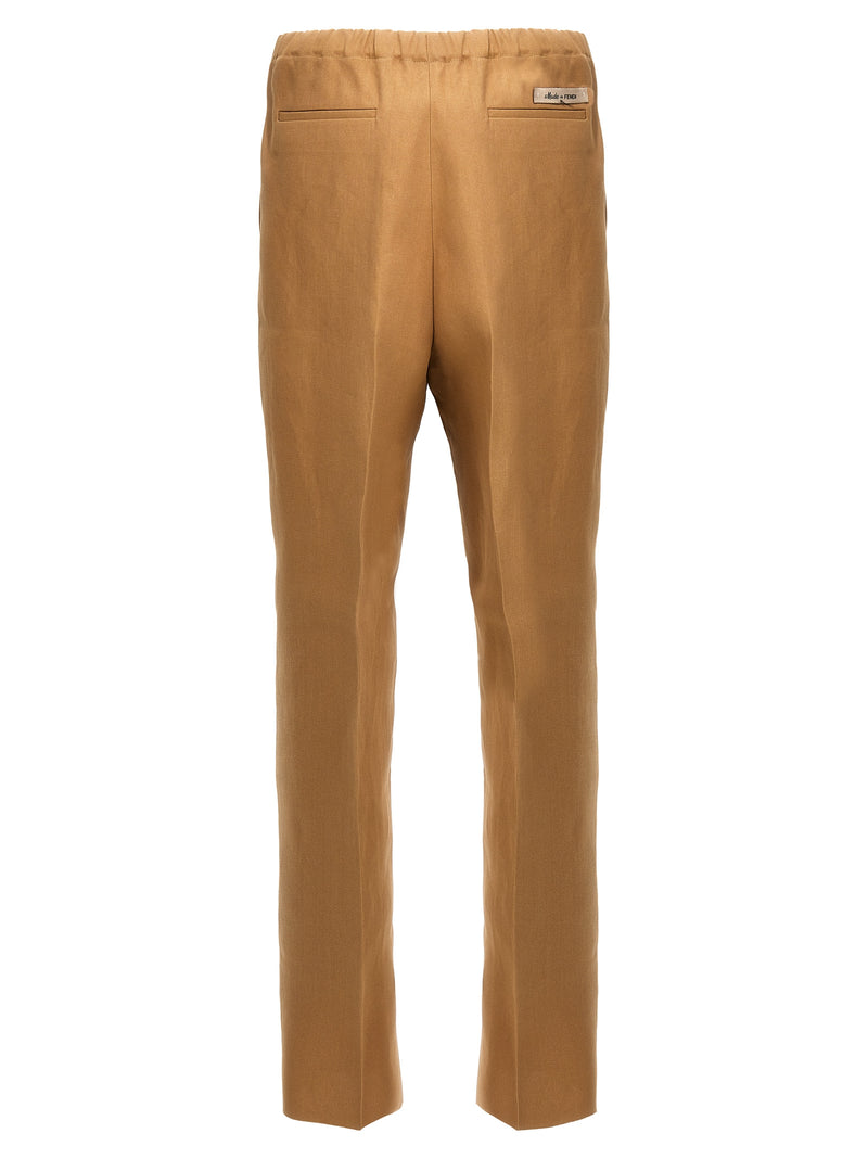 Fendi Pantalon décontracté beige en papier