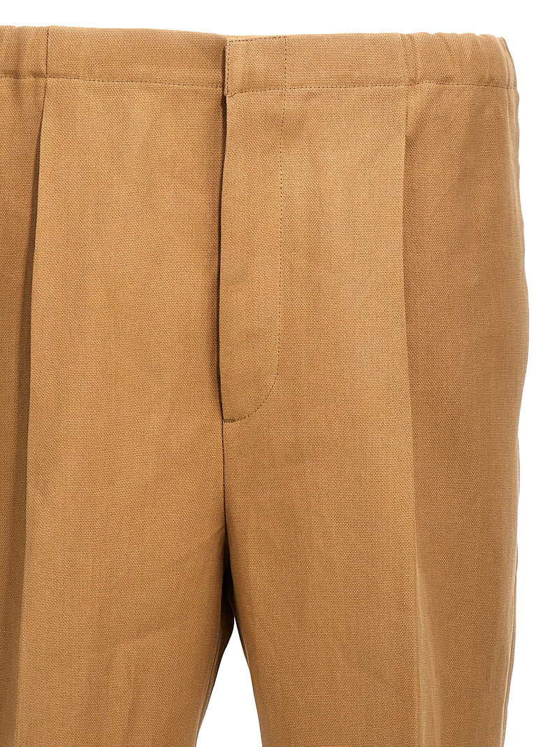 Fendi Pantalon décontracté beige en papier