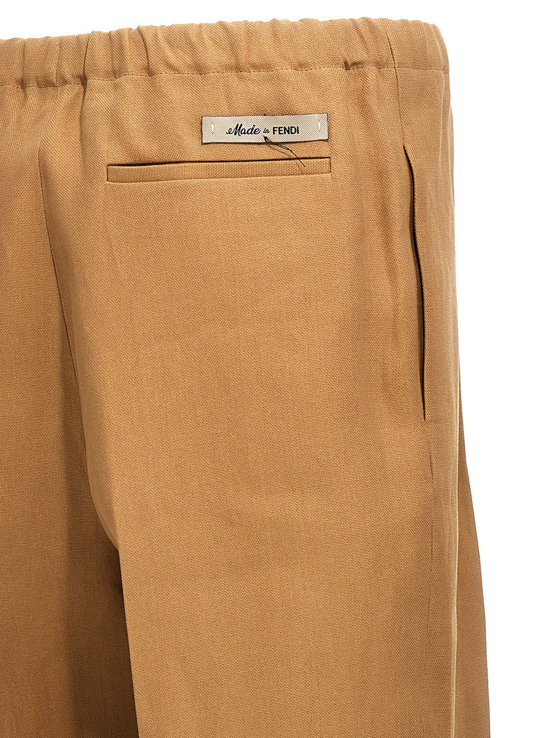 Fendi Pantalon décontracté beige en papier