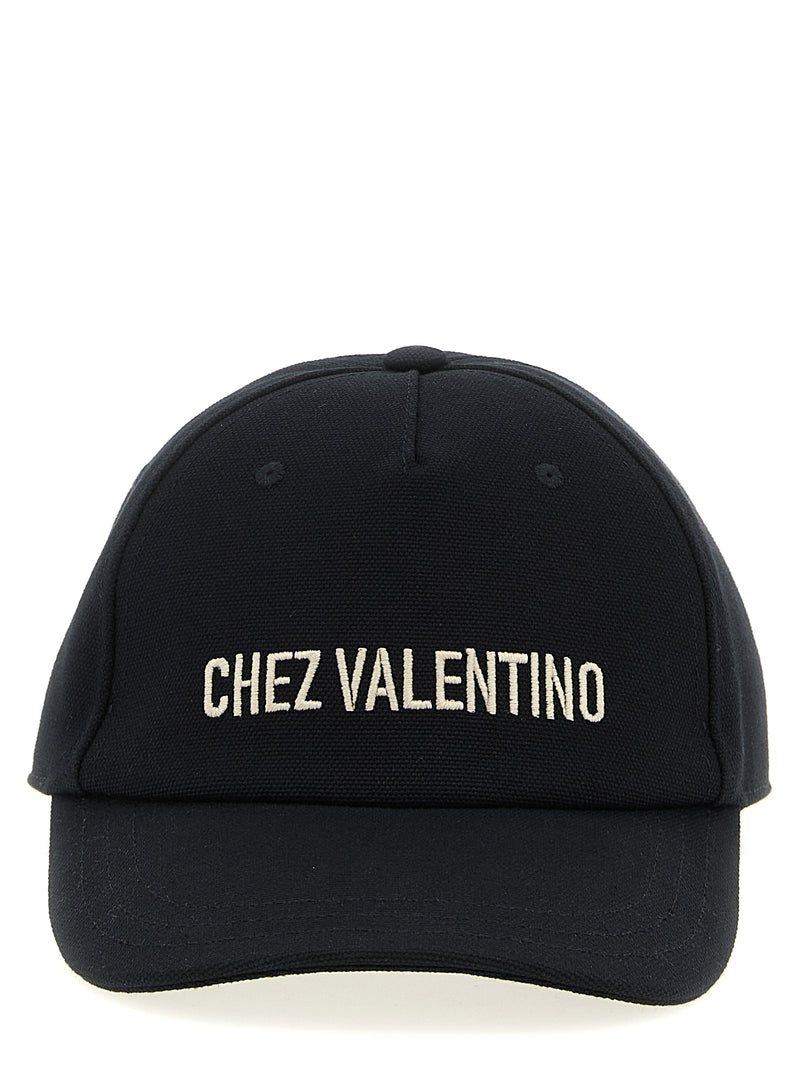Valentino Garavani Black Cotton Cap - Stylish Baseball Hat