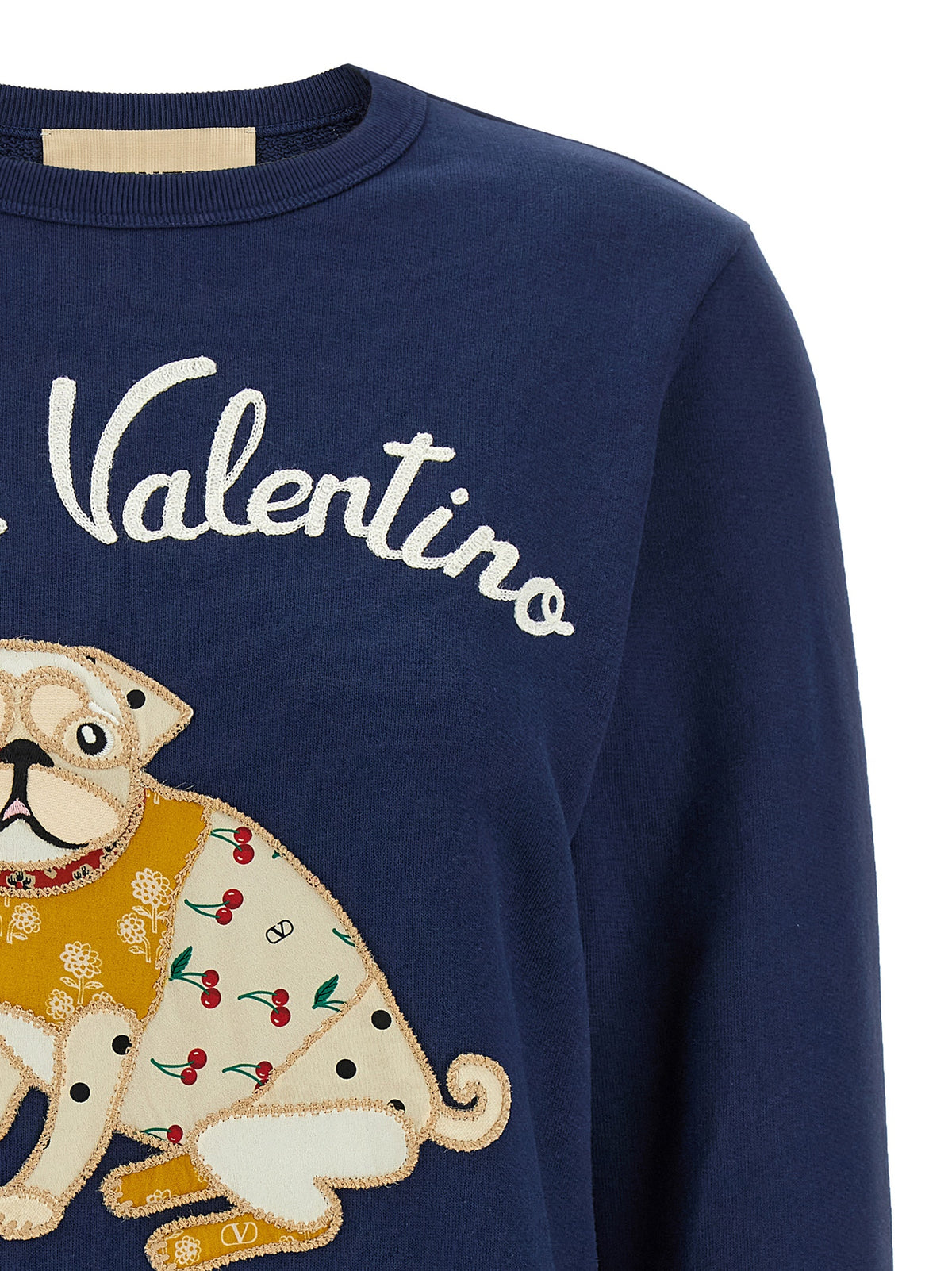 Sweat-shirt en coton bleu Valentino Garavani