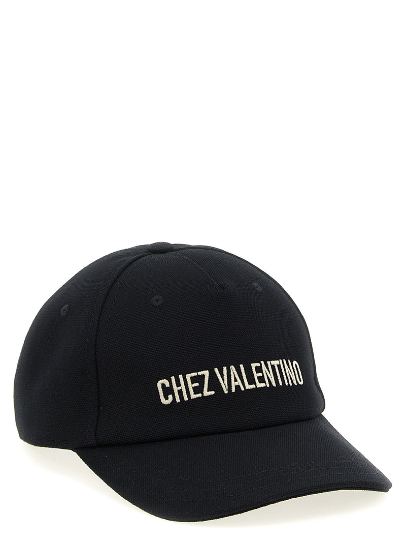 Valentino Garavani Black Cotton Cap - Stylish Baseball Hat