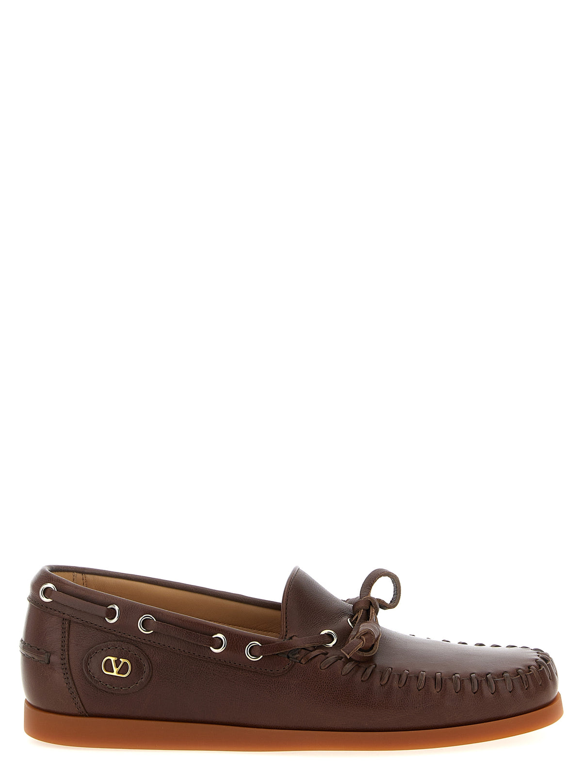 Mocassins Valentino Garavani en cuir de buffle marron