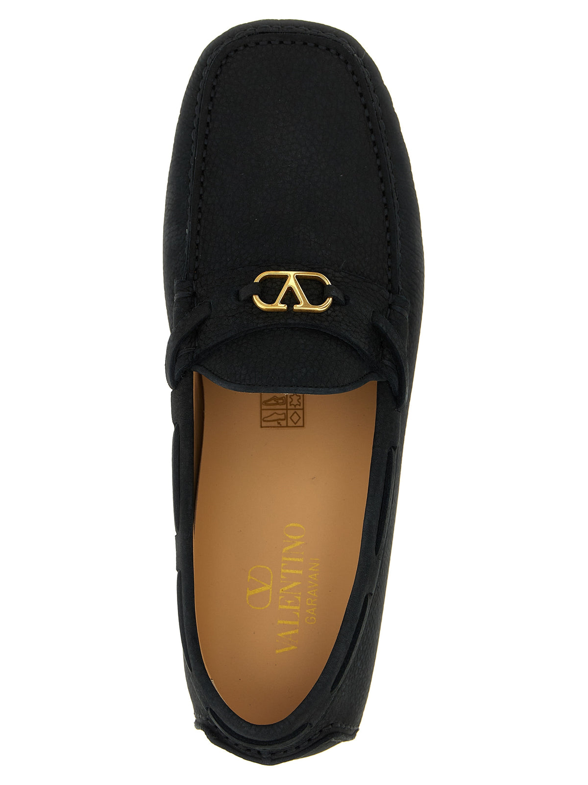 Mocassins Valentino Garavani en cuir de veau noir