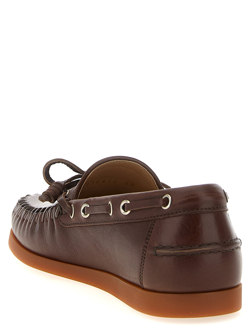 Mocassins Valentino Garavani en cuir de buffle marron