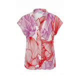 Malo Red Cotton Women Shirt - Elegant Sleeveless Design