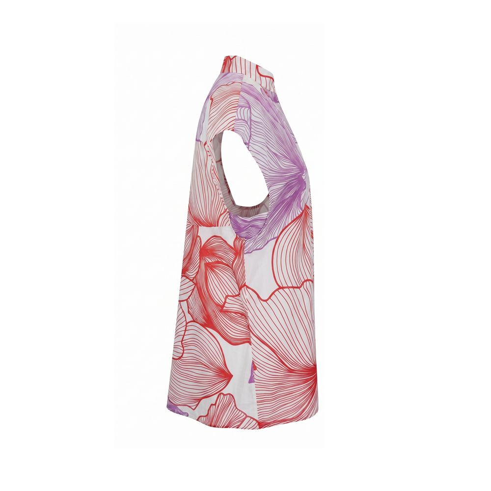 Malo Red Cotton Women Shirt - Elegant Sleeveless Design