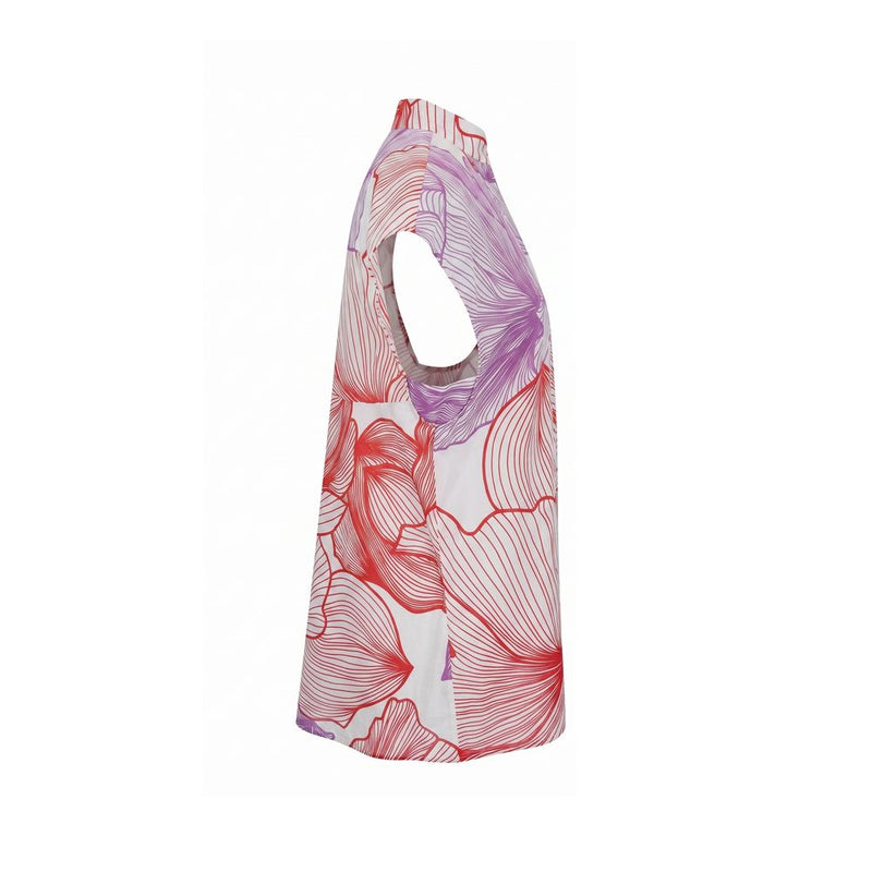 Malo Red Cotton Women Shirt - Elegant Sleeveless Design