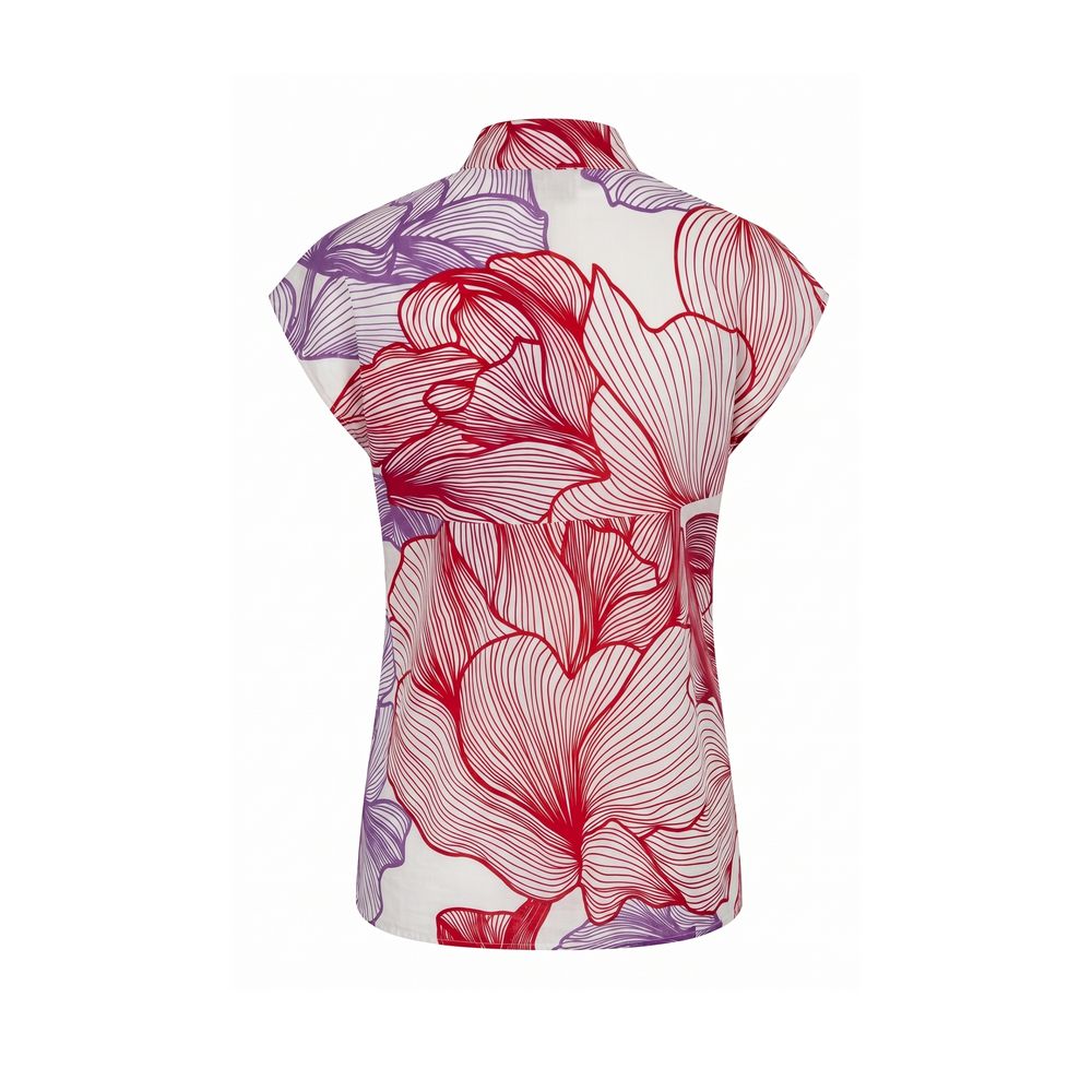 Malo Red Cotton Women Shirt - Elegant Sleeveless Design