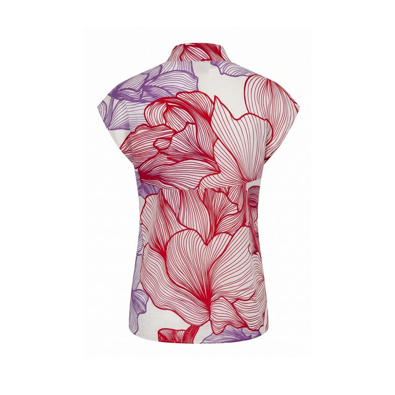 Malo Red Cotton Women Shirt - Elegant Sleeveless Design