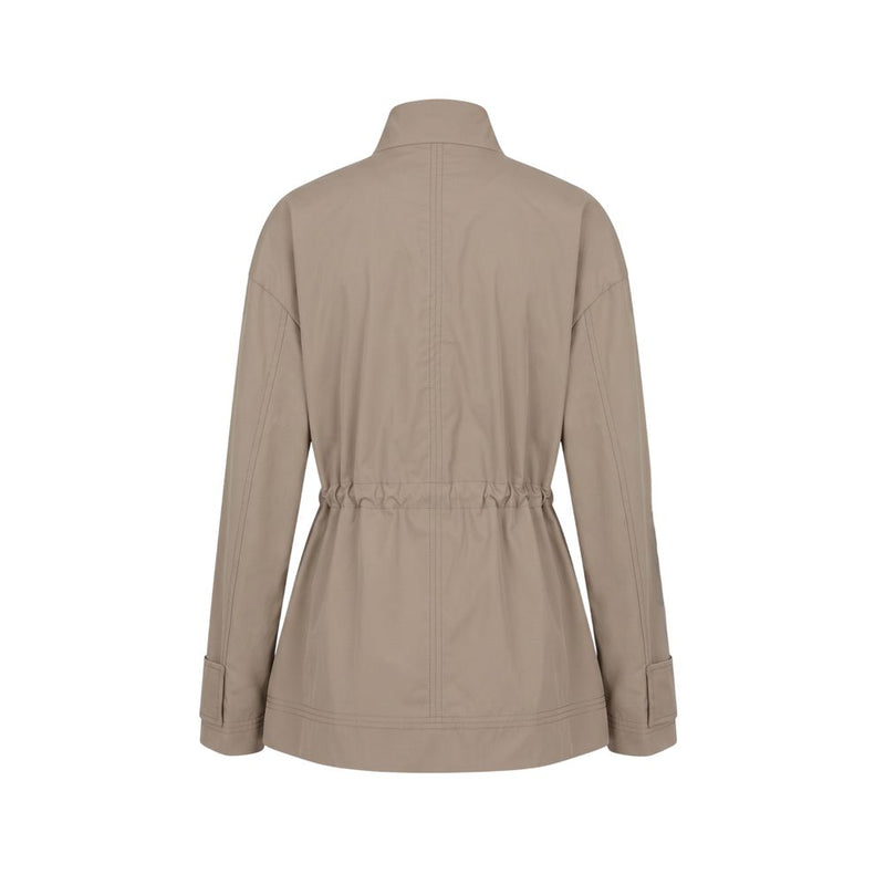 Malo Brown Cotton Women Jacket