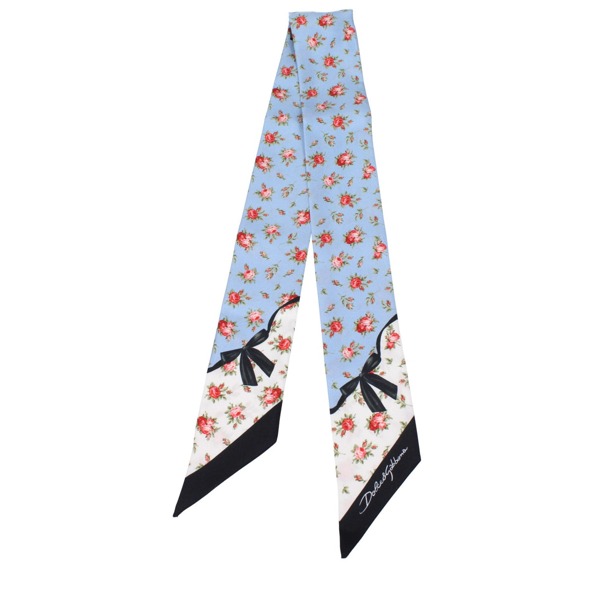 Foulard en soie Light Blue Dolce & Gabbana