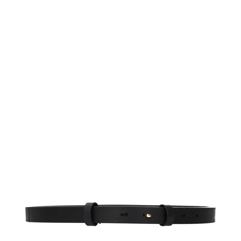 Burberry Black Leather Regular Belt
