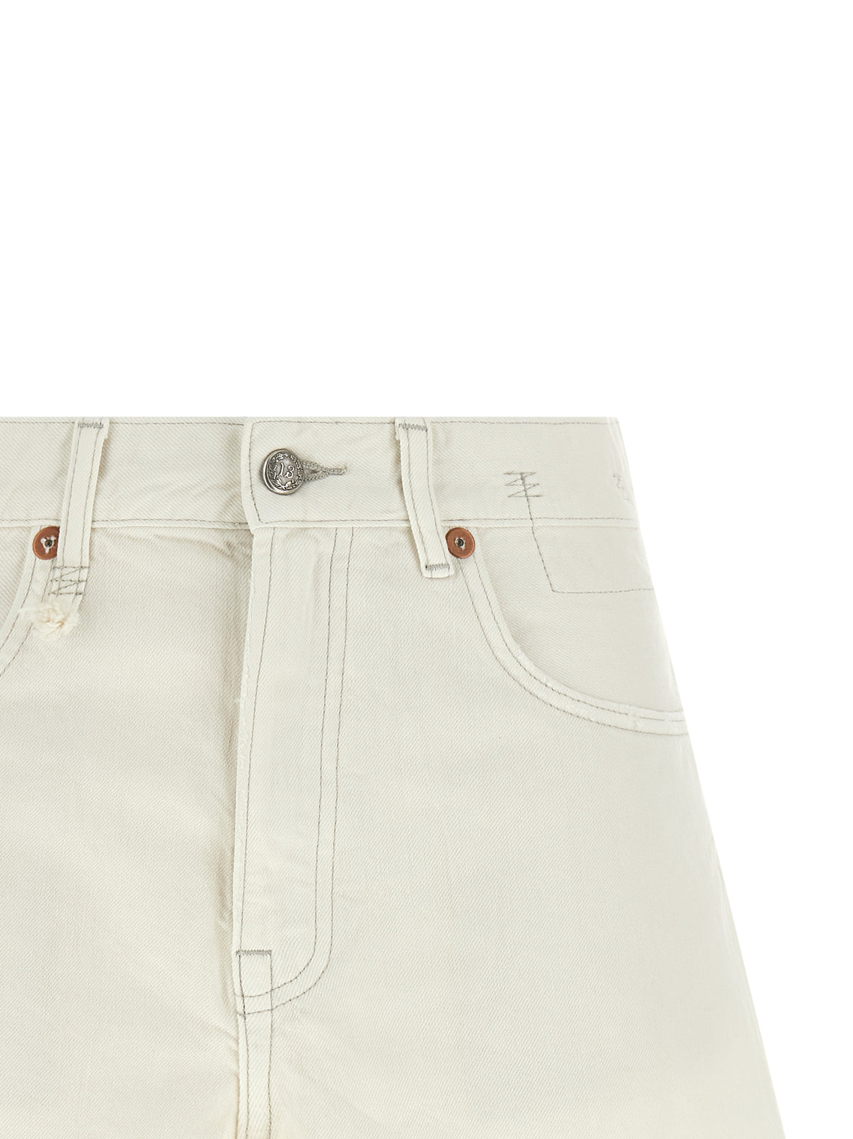 Short Bermuda R13 en coton blanc