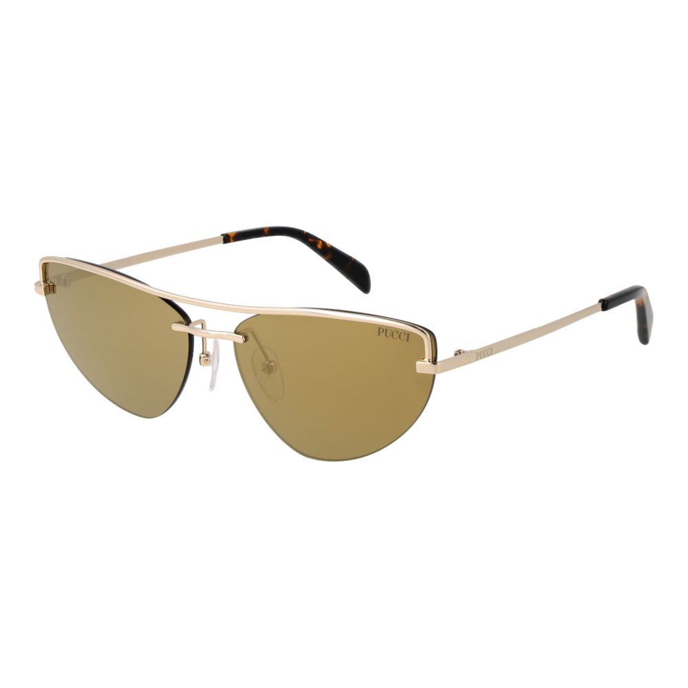 Emilio Pucci Gold Metal Cat Eye Sunglasses