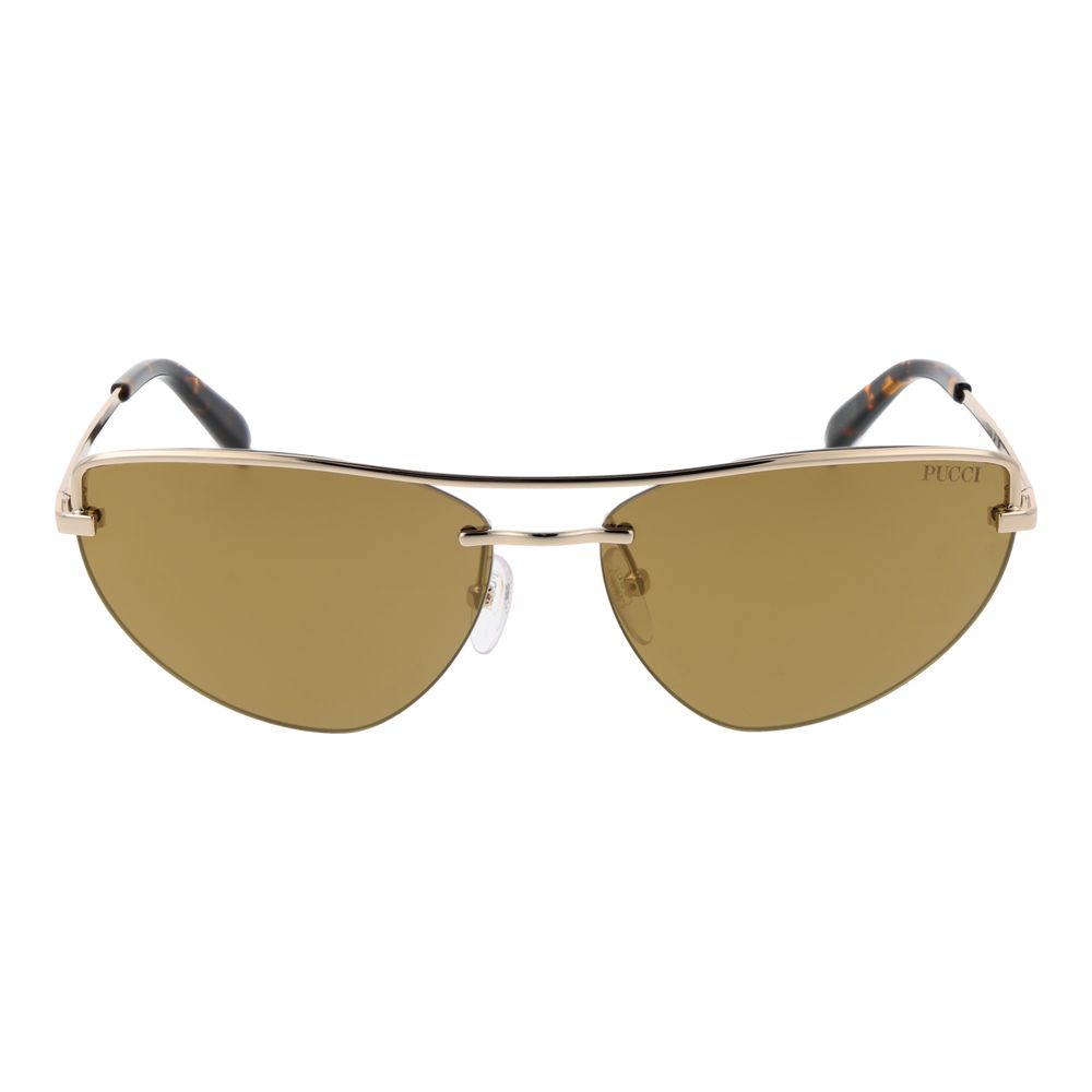 Emilio Pucci Gold Metal Cat Eye Sunglasses
