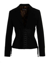 Dolce & Gabbana Black Virgin Wool Blazer