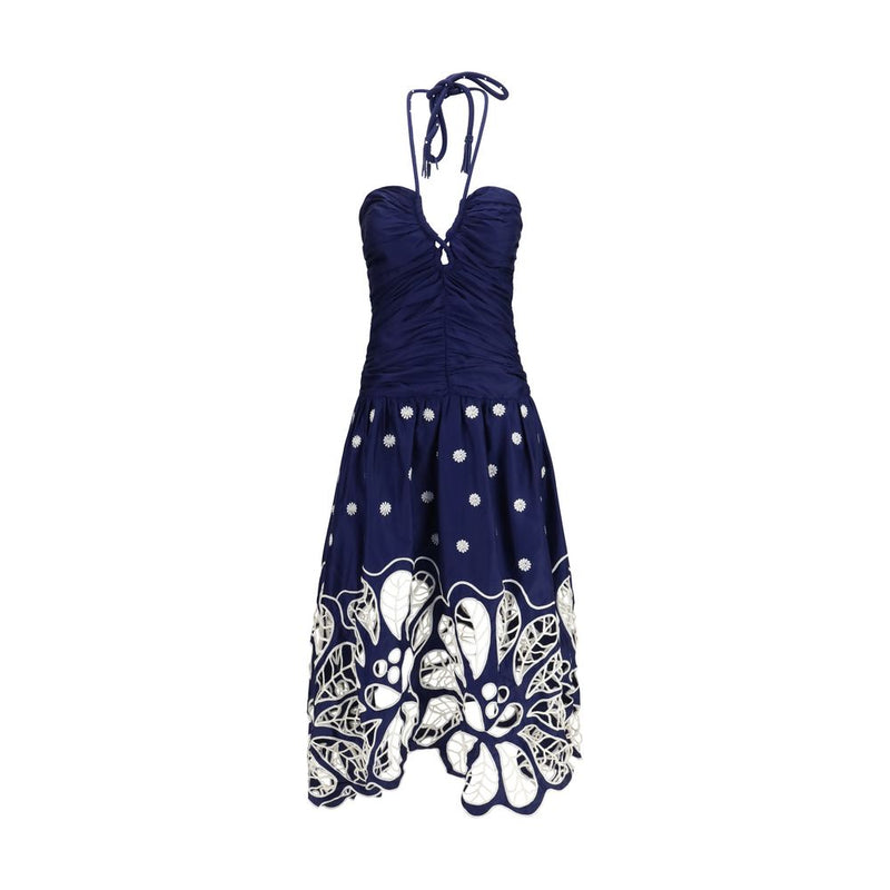FARM RIO Blue Cotton Casual Dress