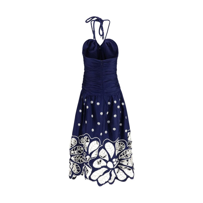 FARM RIO Blue Cotton Casual Dress