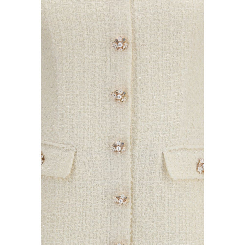 Robe décontractée Self-Portrait en polyester beige