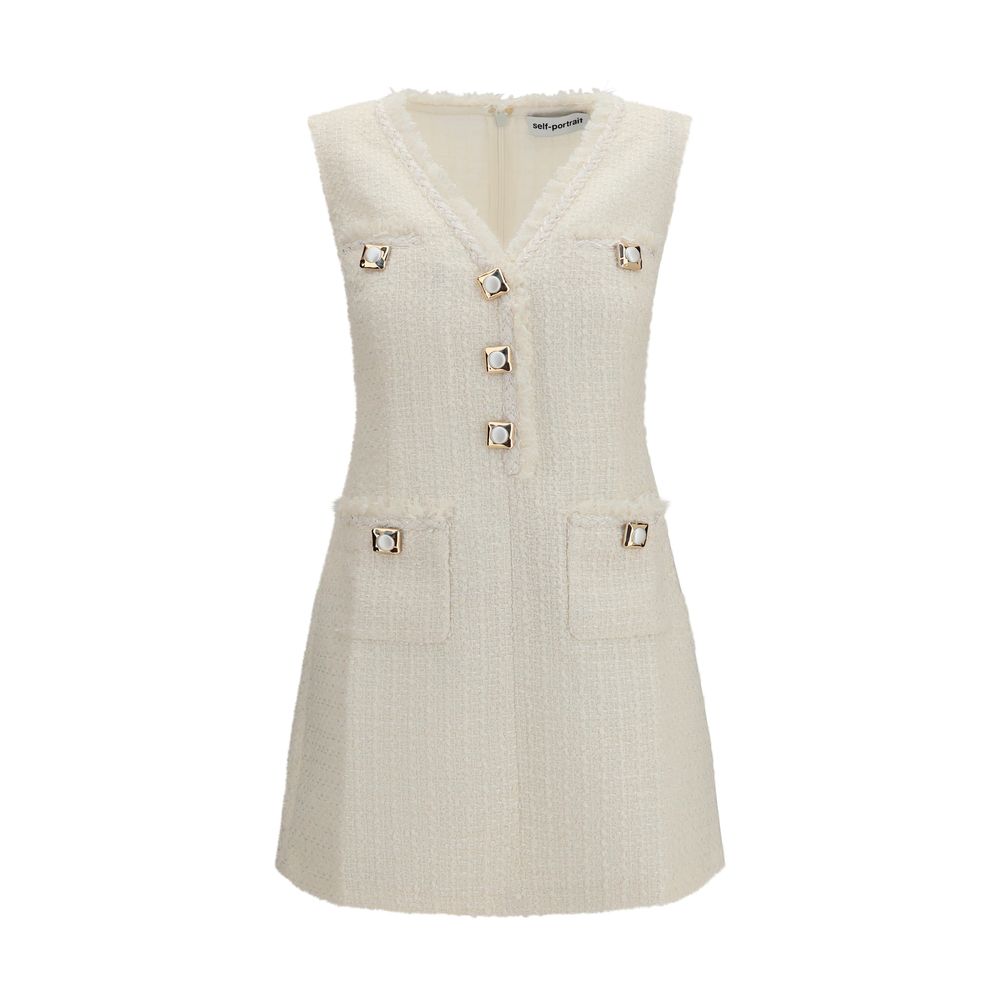 Robe décontractée Self-Portrait en polyamide beige