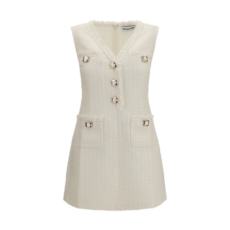 Self-Portrait Beige Polyamide Casual Dress