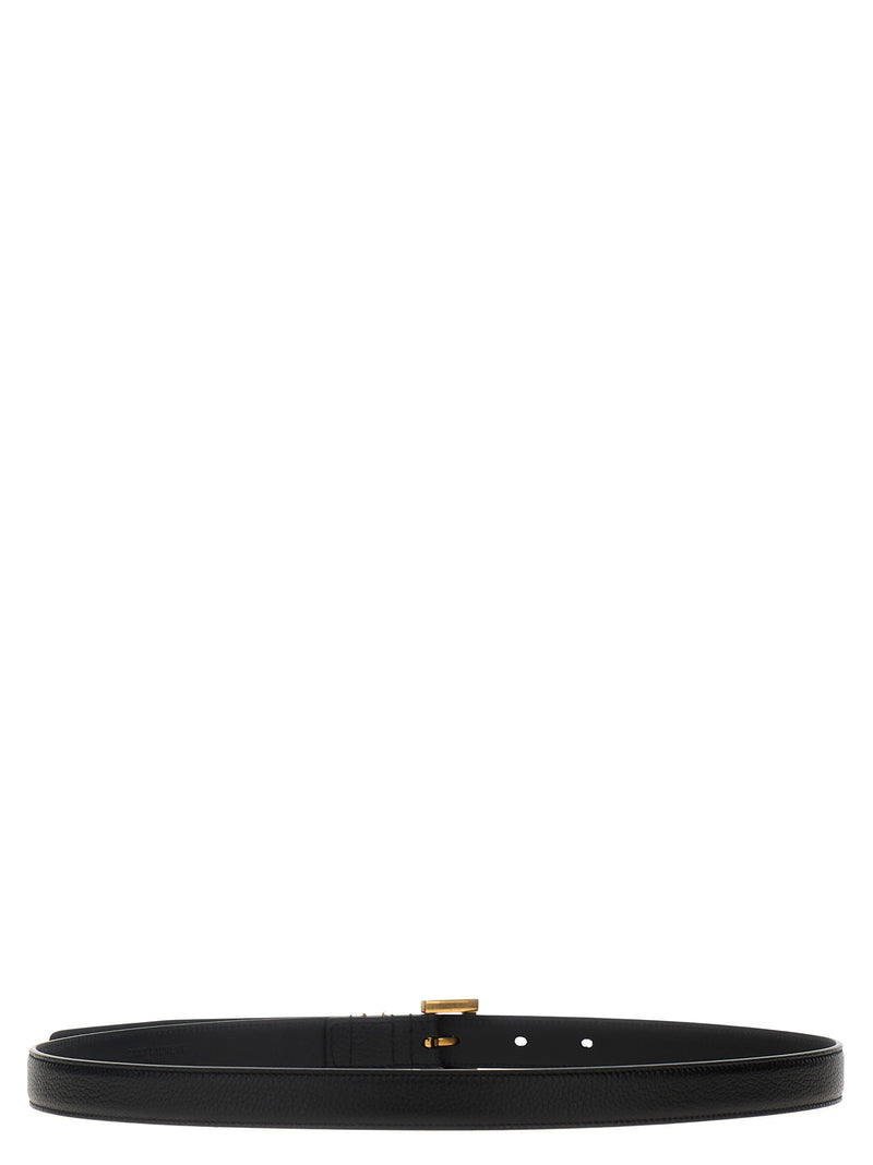 Saint Laurent Black Calfskin Regular Belt