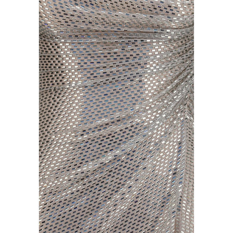 Self-Portrait Silver Polyester Cocktail Dress
