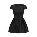 Self-Portrait Black Polyester Casual Dress