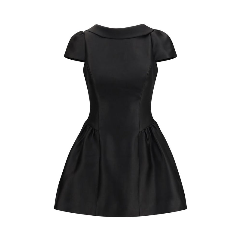 Self-Portrait Black Polyester Casual Dress