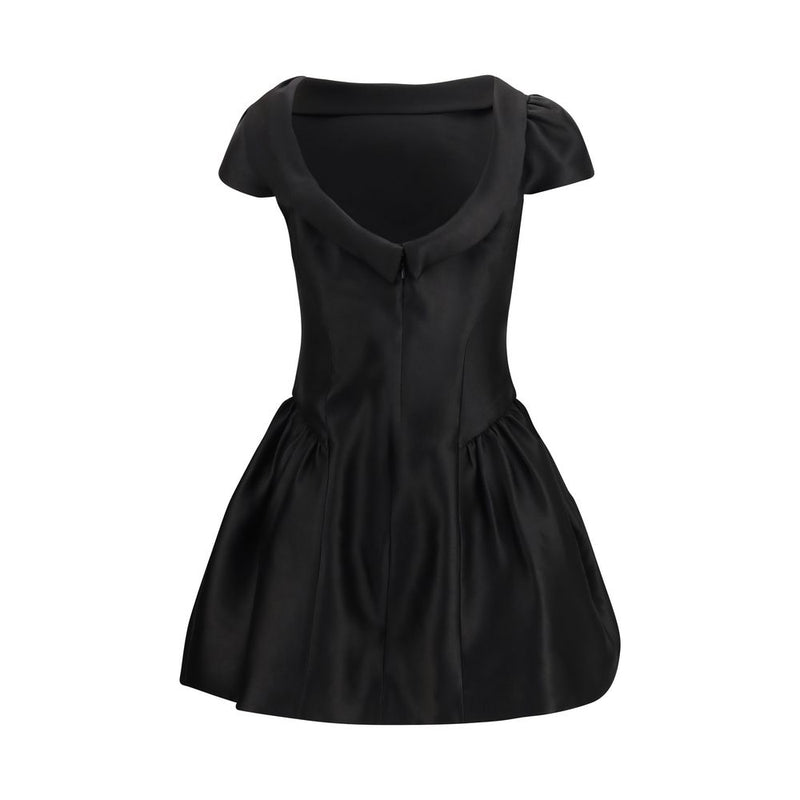 Self-Portrait Black Polyester Casual Dress