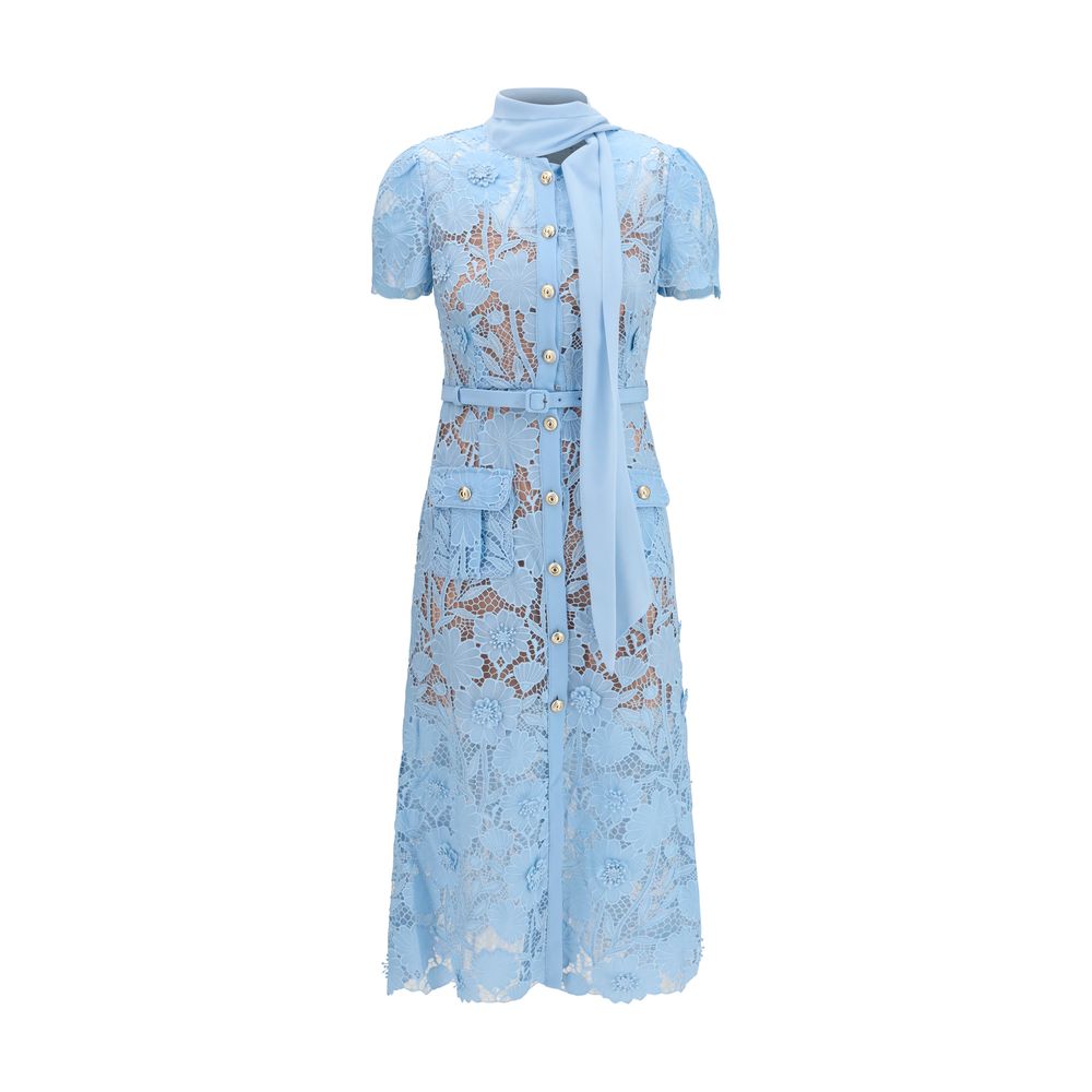 Robe décontractée Self-Portrait en polyester bleu