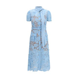 Robe décontractée Self-Portrait en polyester bleu