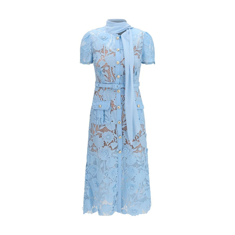 Robe décontractée Self-Portrait en polyester bleu