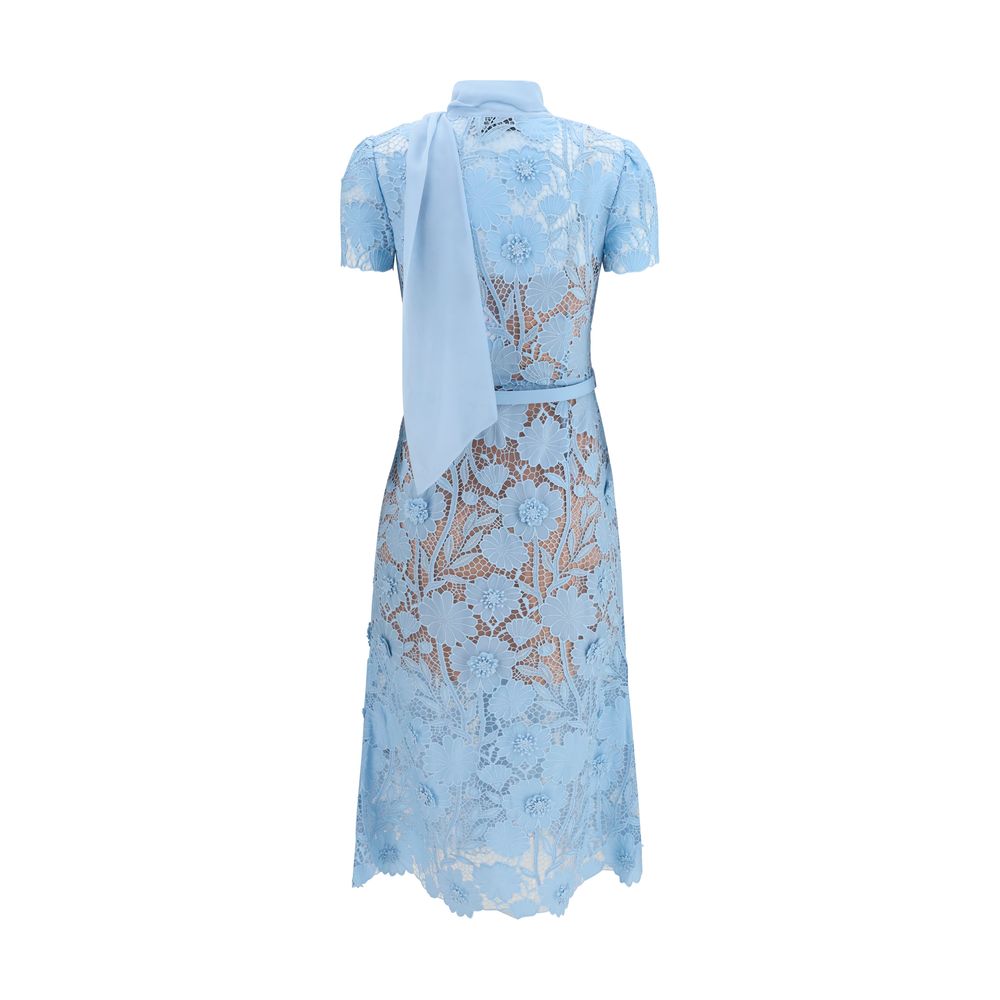 Robe décontractée Self-Portrait en polyester bleu