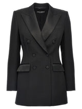 Dolce & Gabbana Turlington Black Virgin Wool Blazer