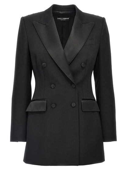 Dolce & Gabbana Black Virgin Wool Blazer