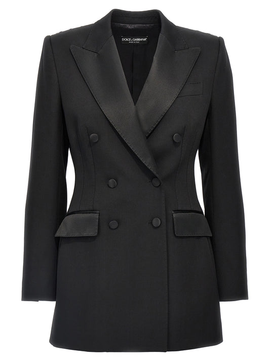 Dolce & Gabbana Black Virgin Wool Blazer