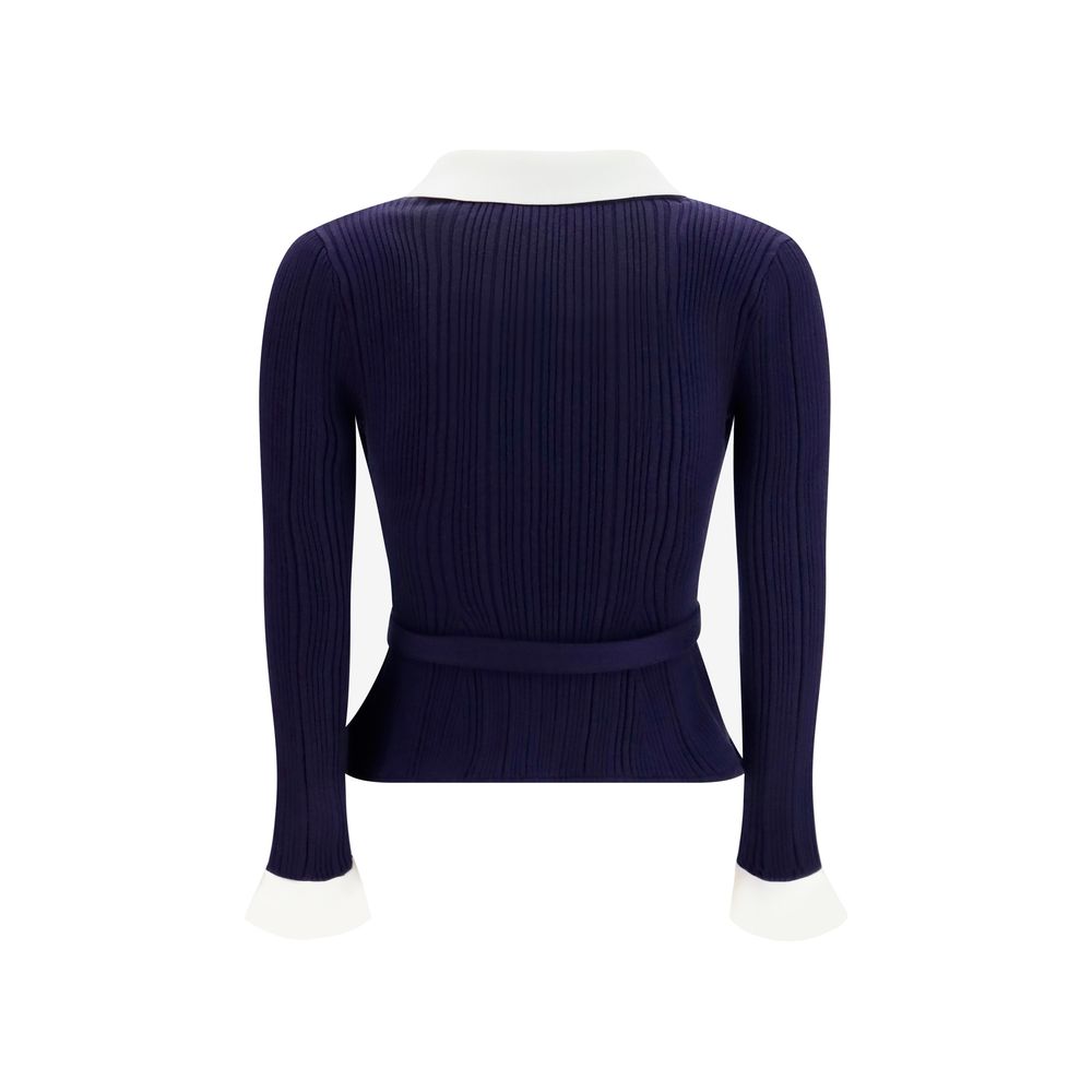 Cardigan Self-Portrait en polyamide bleu