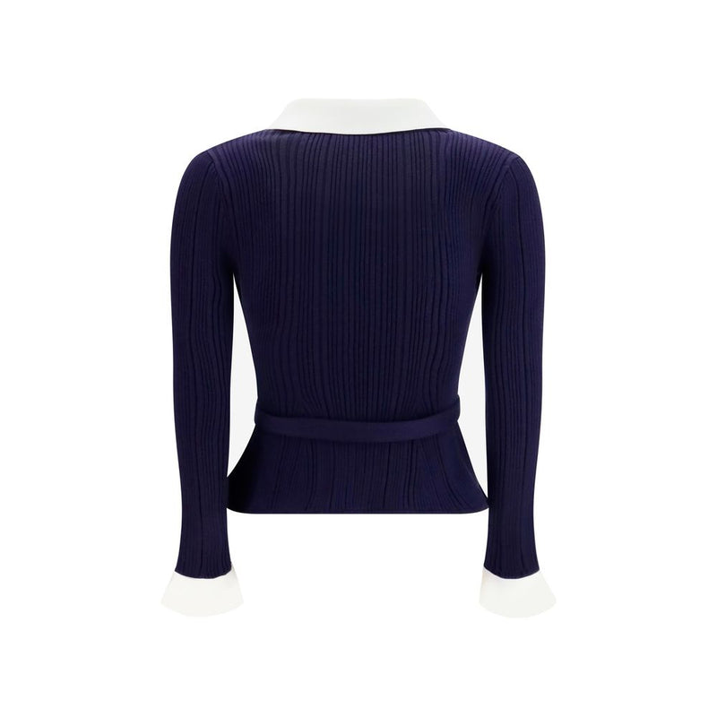 Self-Portrait Blue Polyamide Cardigan for Women