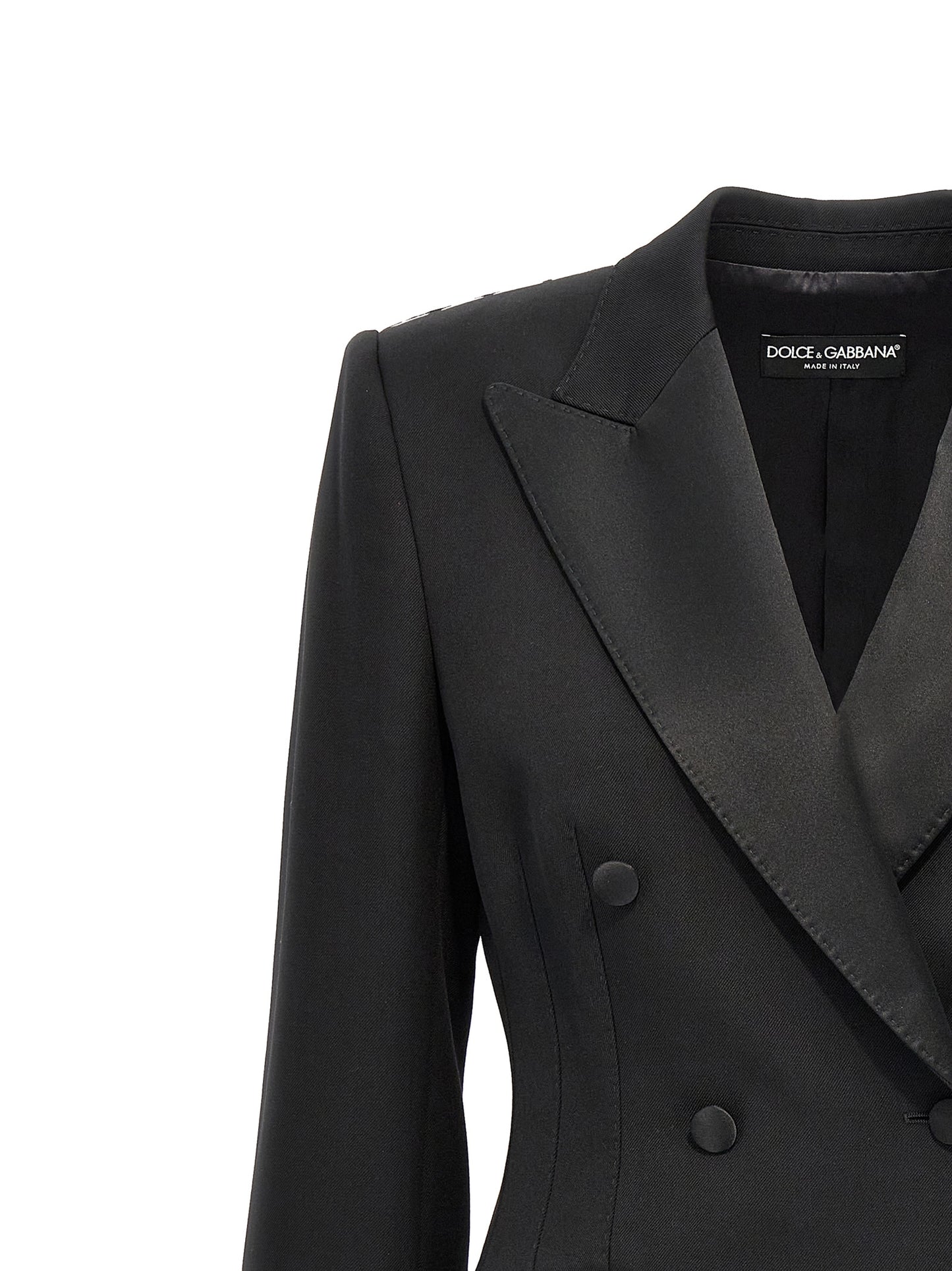 Dolce & Gabbana Black Virgin Wool Blazer