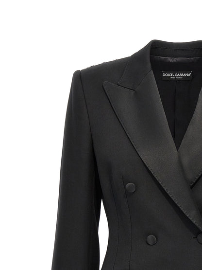 Dolce & Gabbana Black Virgin Wool Blazer
