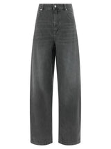 Jeans raccourcis en coton gris 'S Max Mara