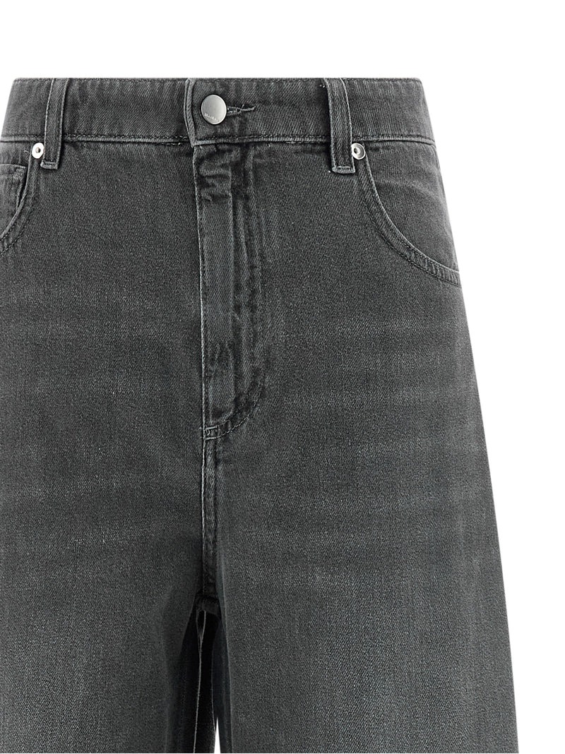 'S Max Mara Gray Cotton Cropped Jeans