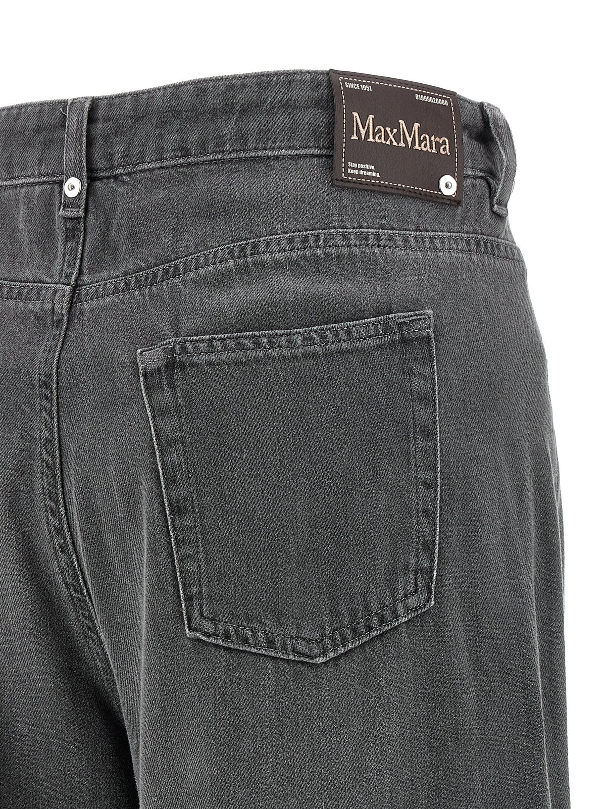 Jeans raccourcis en coton gris 'S Max Mara
