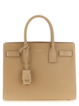 Sac à main Saint Laurent en cuir de veau beige