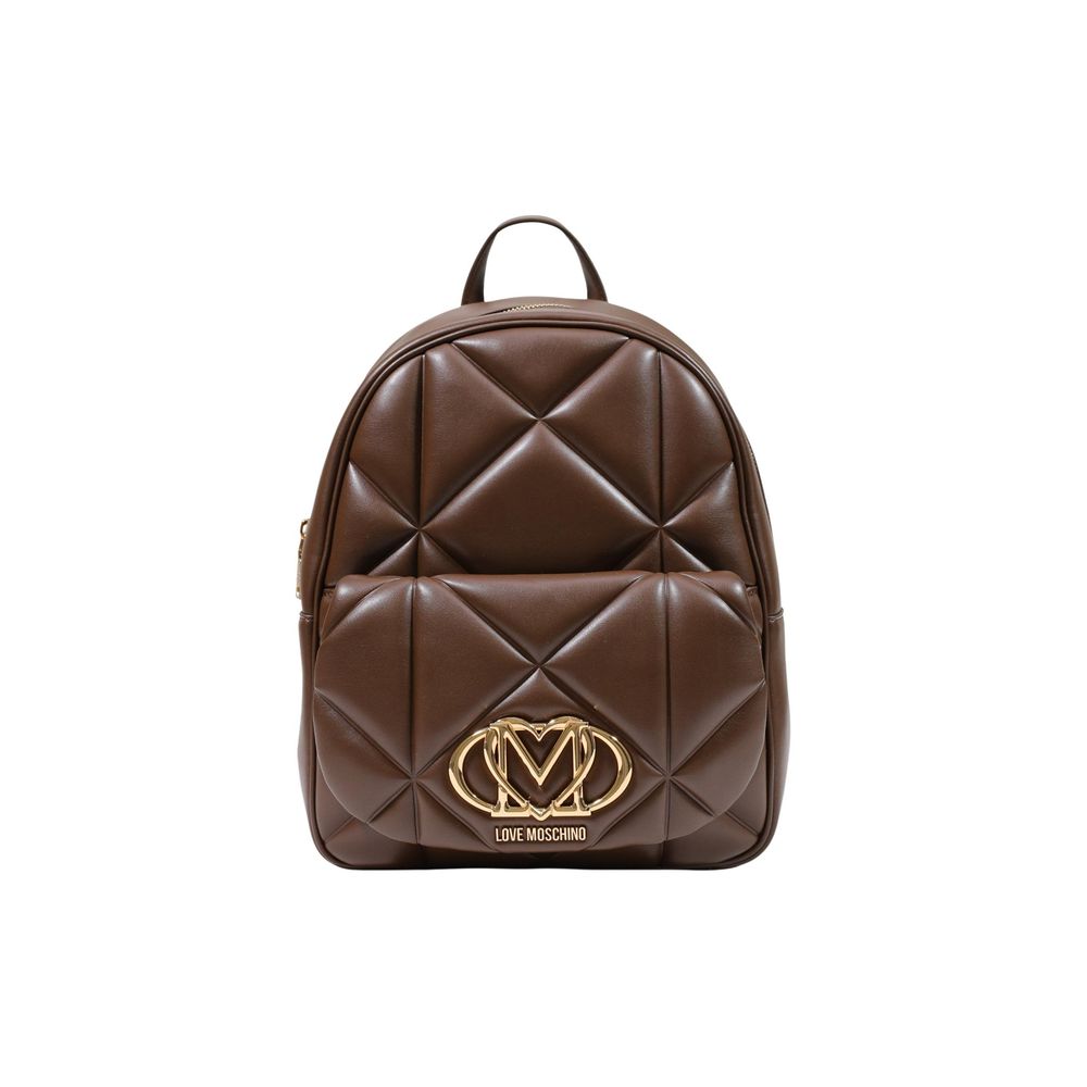 Sac à dos Love Moschino marron en polyéthylène