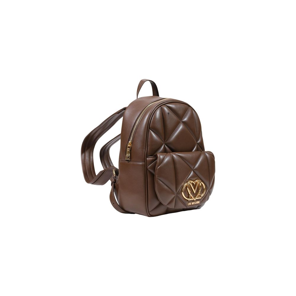 Sac à dos Love Moschino marron en polyéthylène